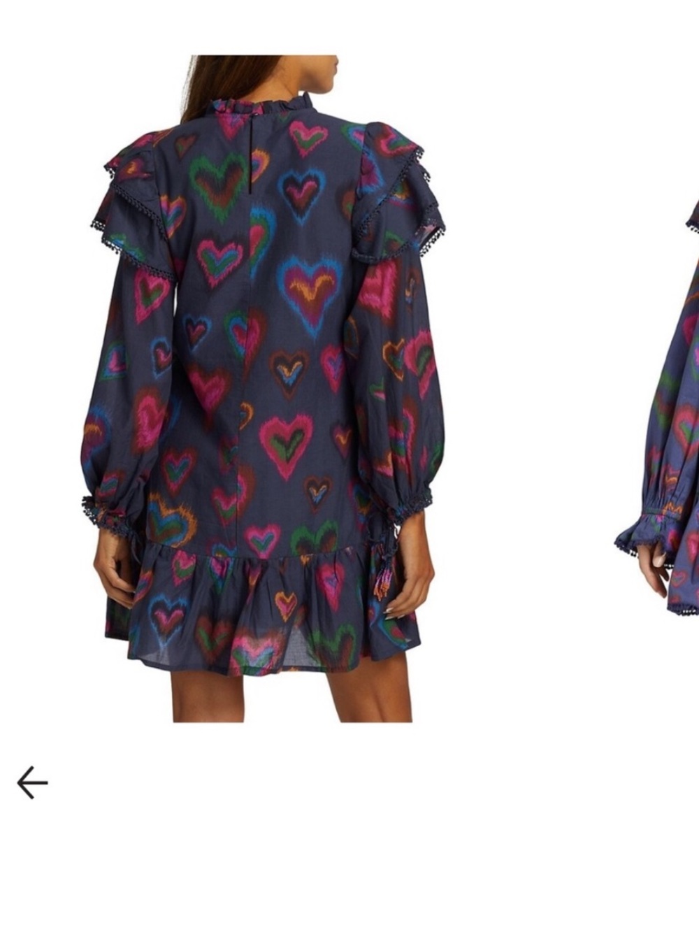 GUC Farm Rio X Anthropology ruffle mock neck dress size XL - Picture 14 of 16
